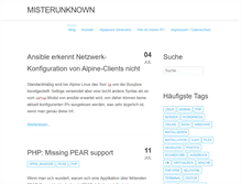 Tablet Screenshot of misterunknown.de